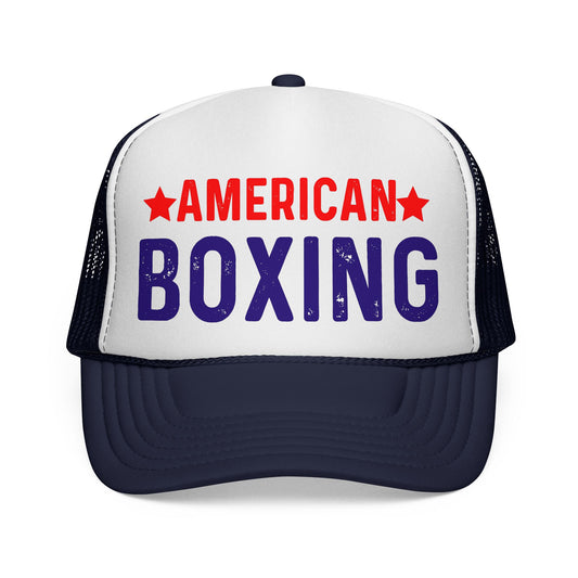American Boxing Trucker Cap - Classic Style Hat for Sports Fans and Fitness Enthusiasts