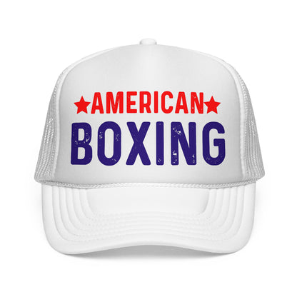 American Boxing Trucker Cap - Classic Style Hat for Sports Fans and Fitness Enthusiasts