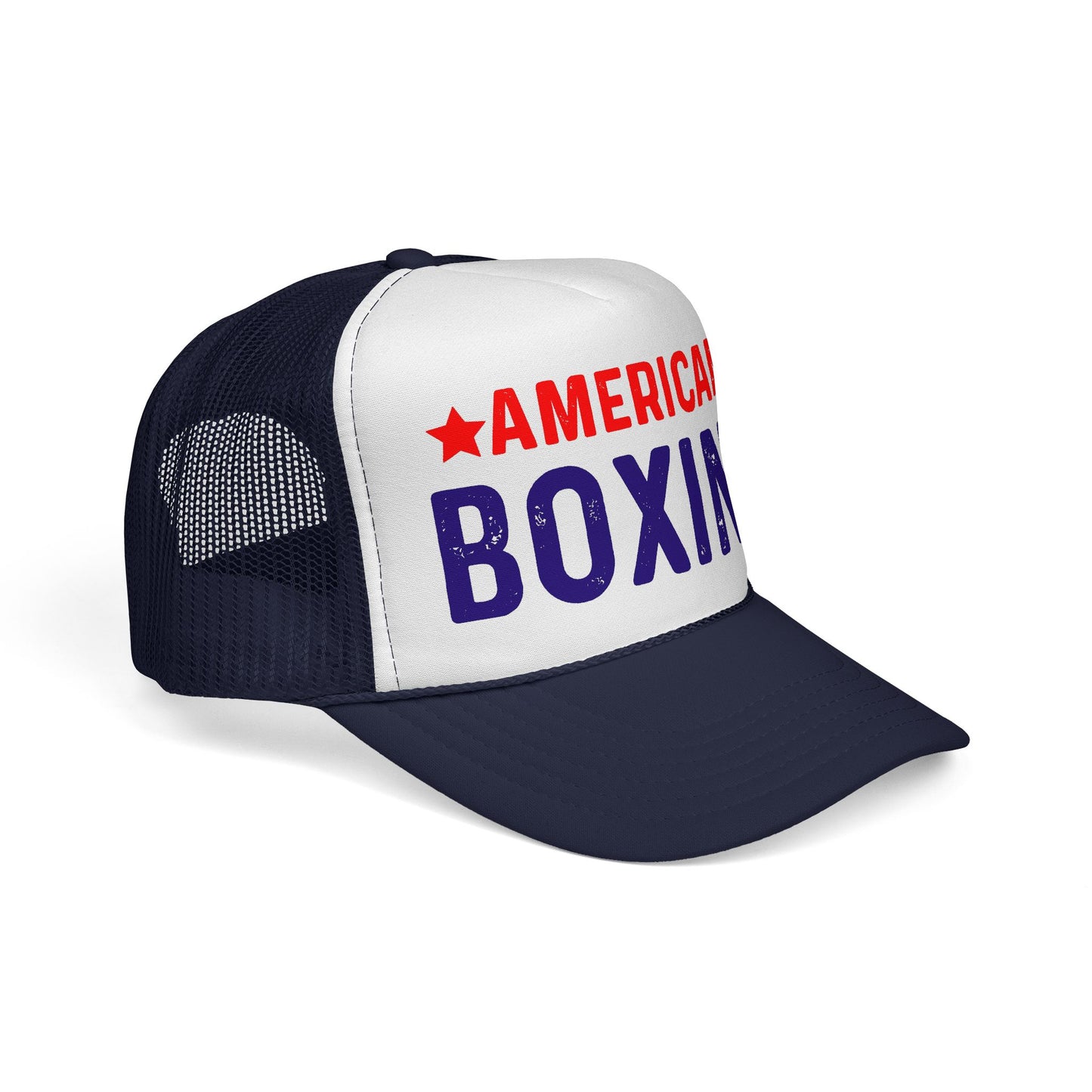 American Boxing Trucker Cap - Classic Style Hat for Sports Fans and Fitness Enthusiasts
