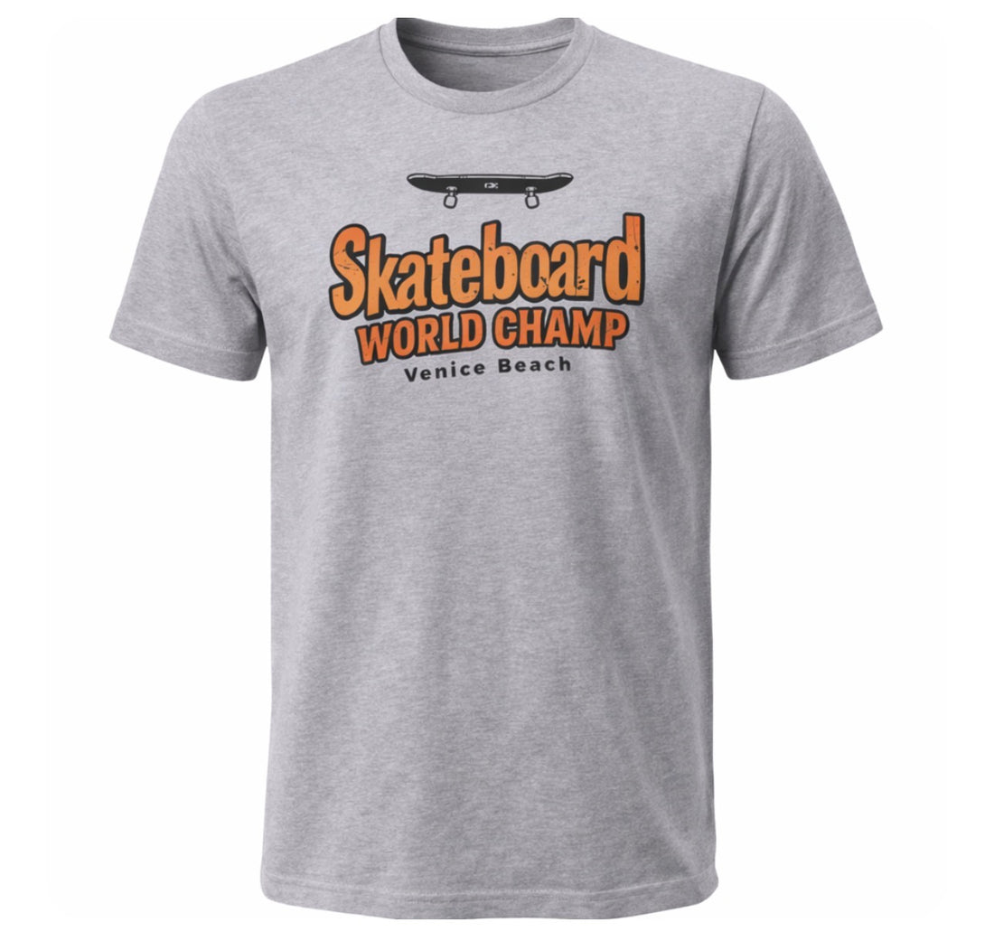 World Champ Skateboard Tee – 100% Combed Ringspun Cotton