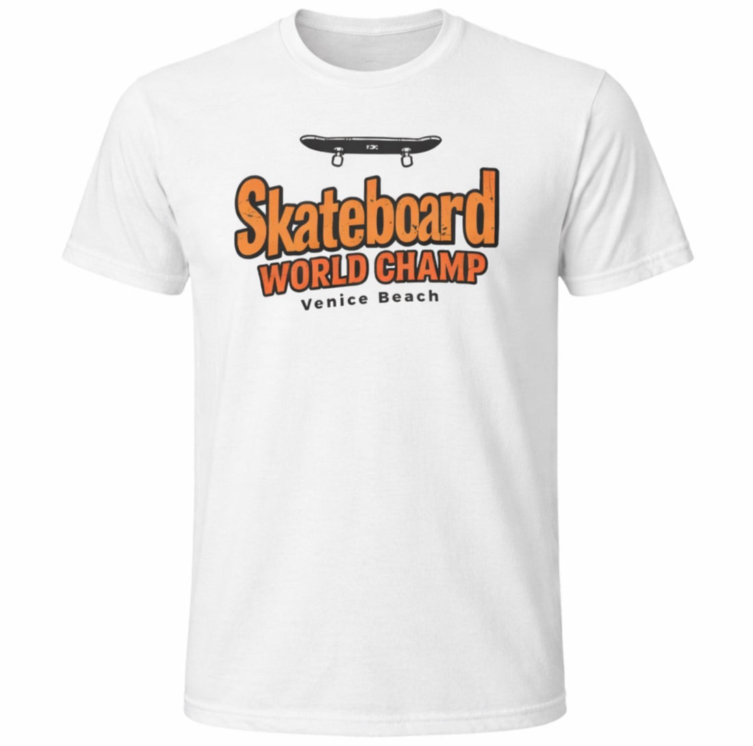 World Champ Skateboard Tee – 100% Combed Ringspun Cotton