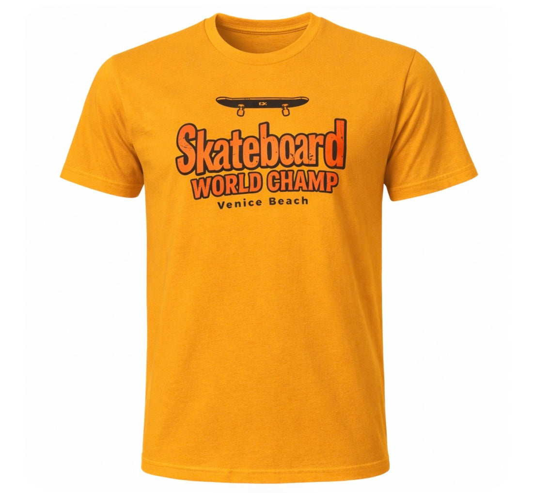 World Champ Skateboard Tee – 100% Combed Ringspun Cotton