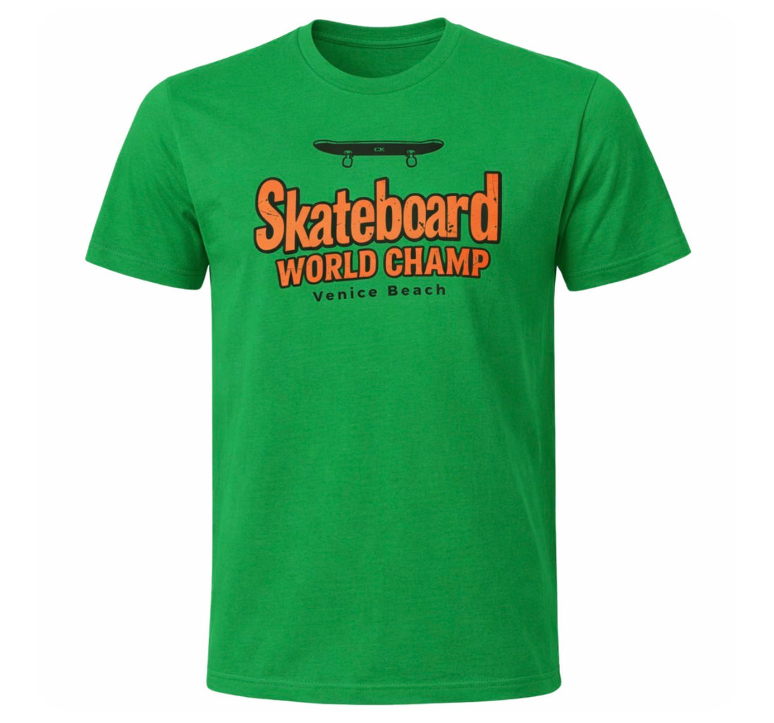 World Champ Skateboard Tee – 100% Combed Ringspun Cotton