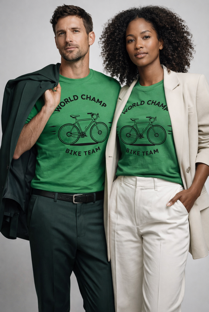 World Champ Bike Tee 100% Combed Ring Spun Cotton