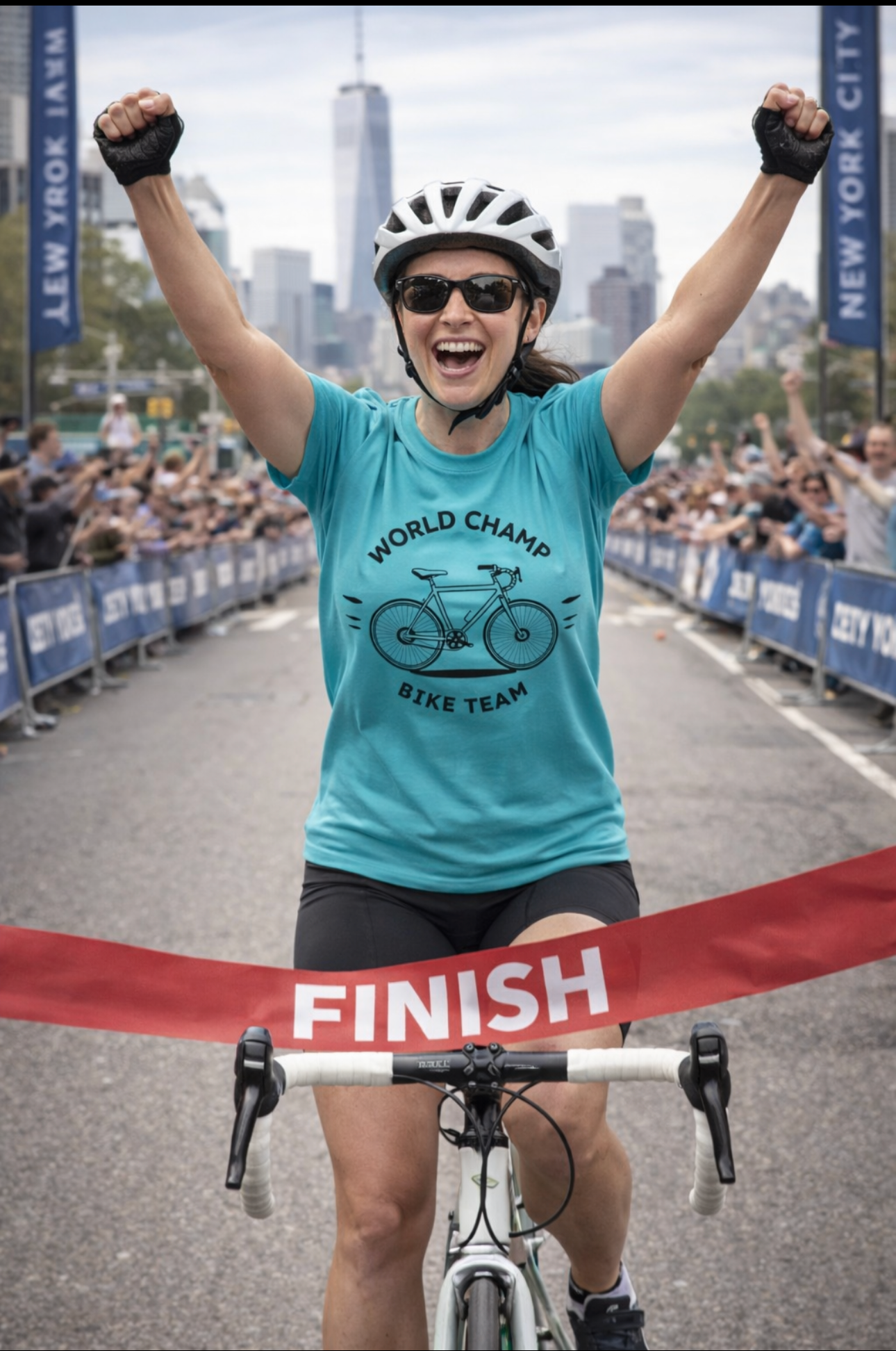 World Champ Bike Tee 100% Combed Ring Spun Cotton