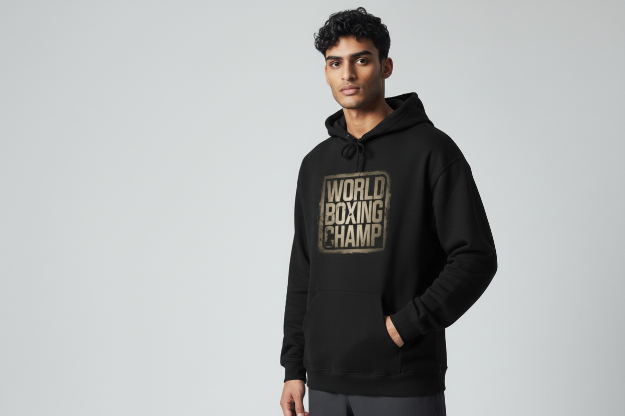 World Champ Boxing Hoodie – 50/50 Cotton-Poly | Medium Fleece Warmth & Durability