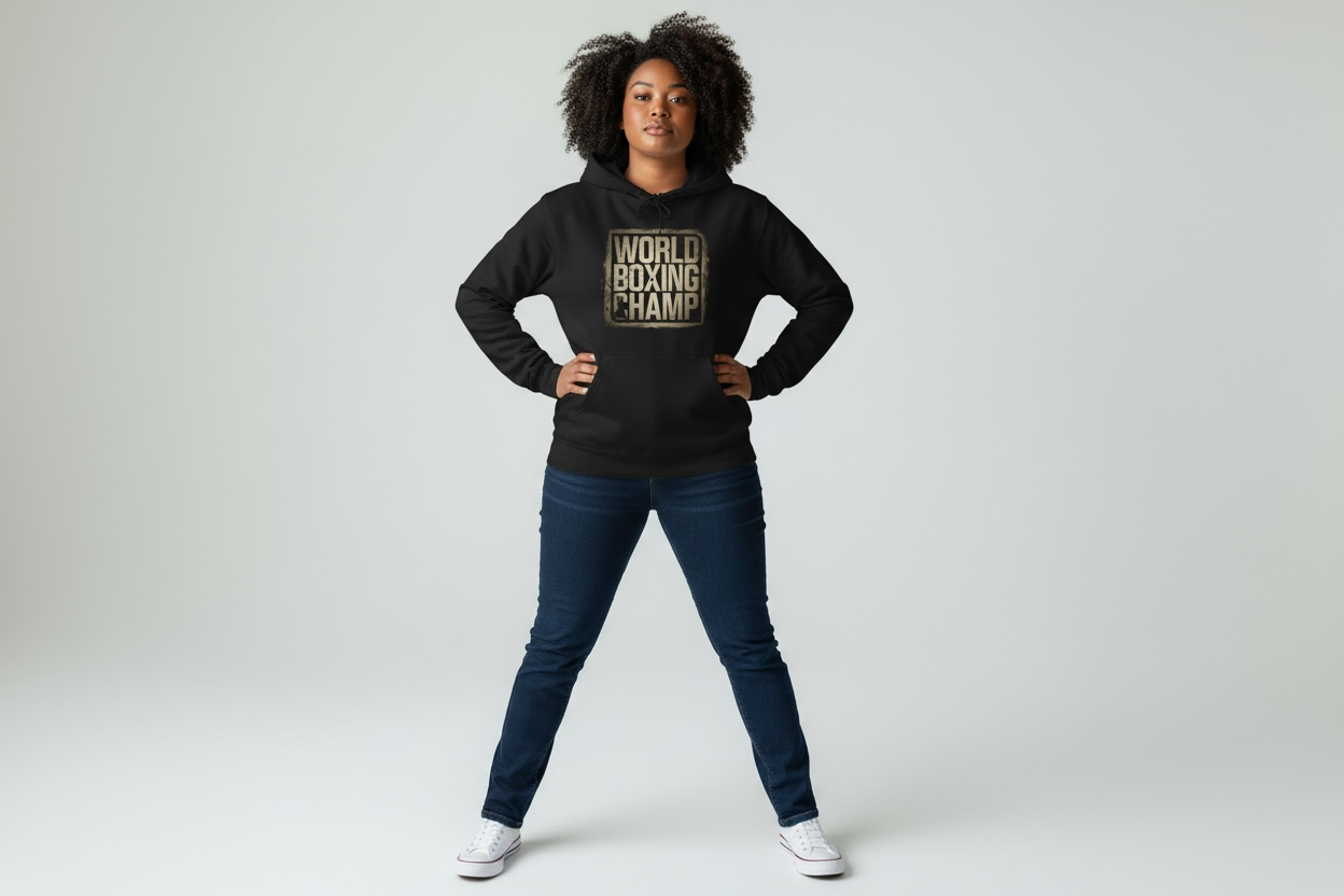 World Champ Boxing Hoodie – 50/50 Cotton-Poly | Medium Fleece Warmth & Durability