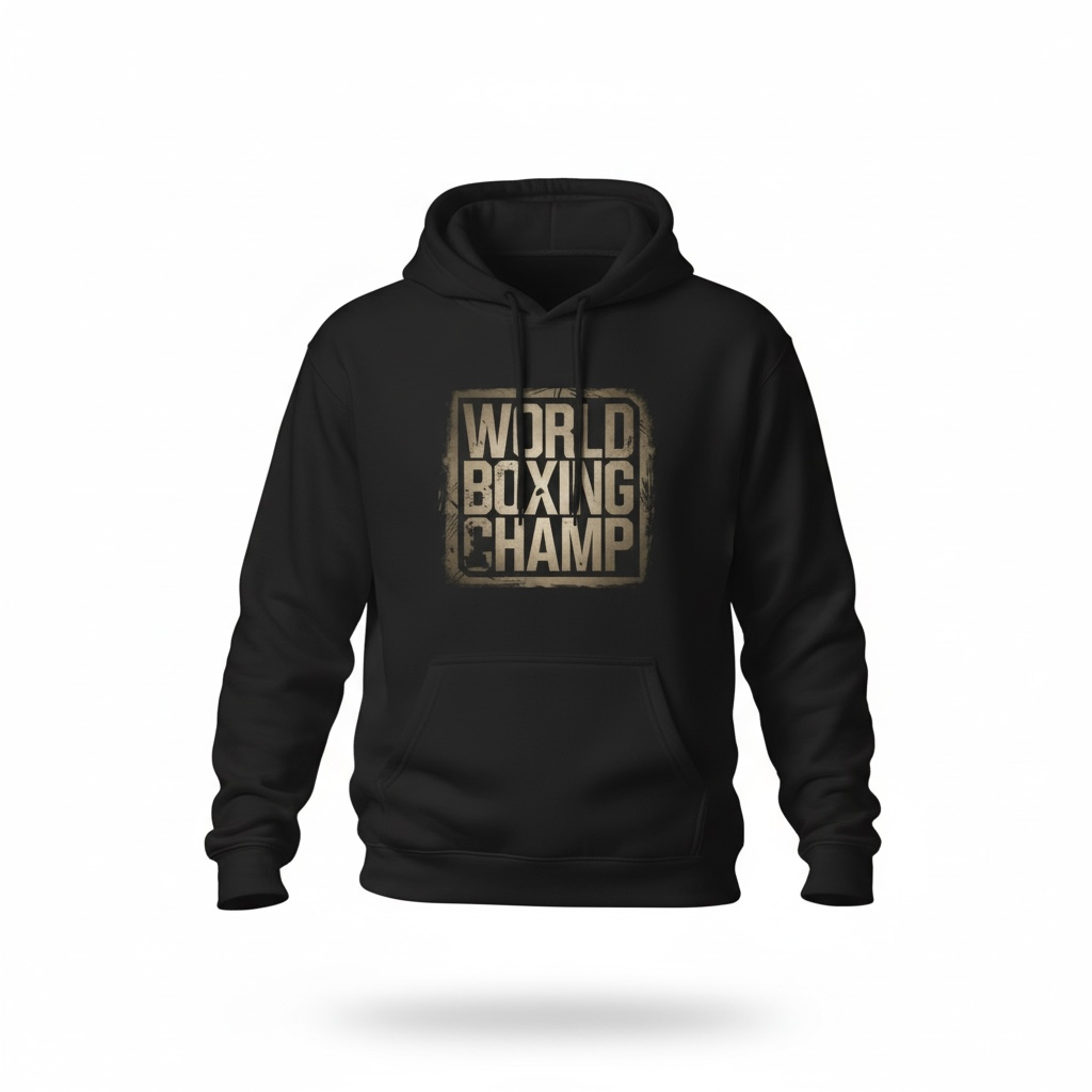World Champ Boxing Hoodie – 50/50 Cotton-Poly | Medium Fleece Warmth & Durability