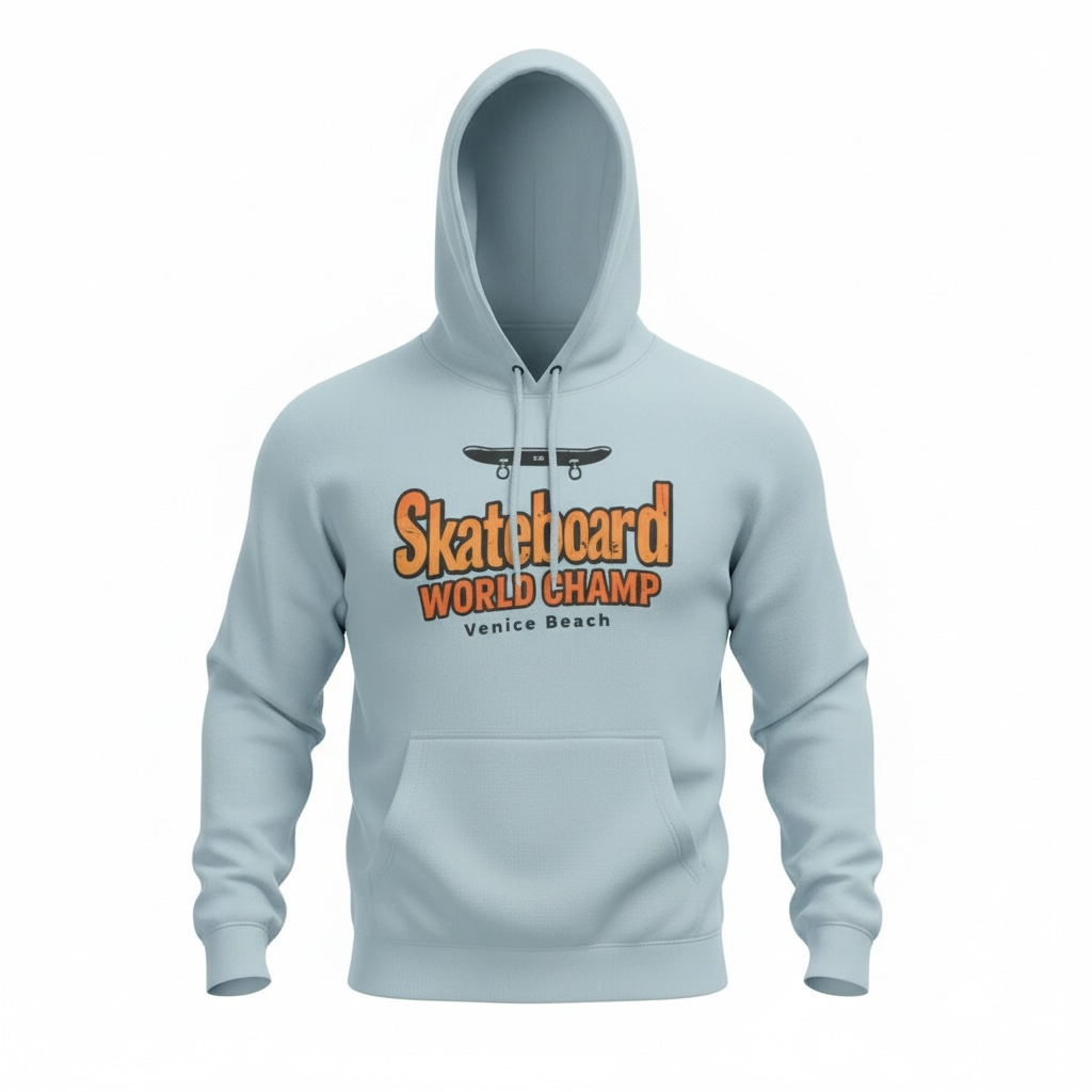 World Champ Skateboard Hoodie – 3-End Fleece Interior + 100% Cotton Exterior (Luxe Hand-Feel)