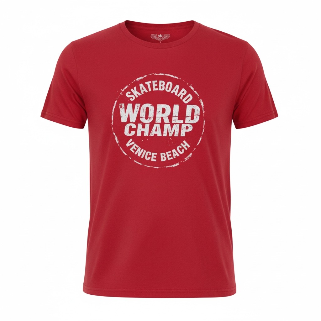 World Champ Skateboard Tee – 100% Combed Ringspun Cotton