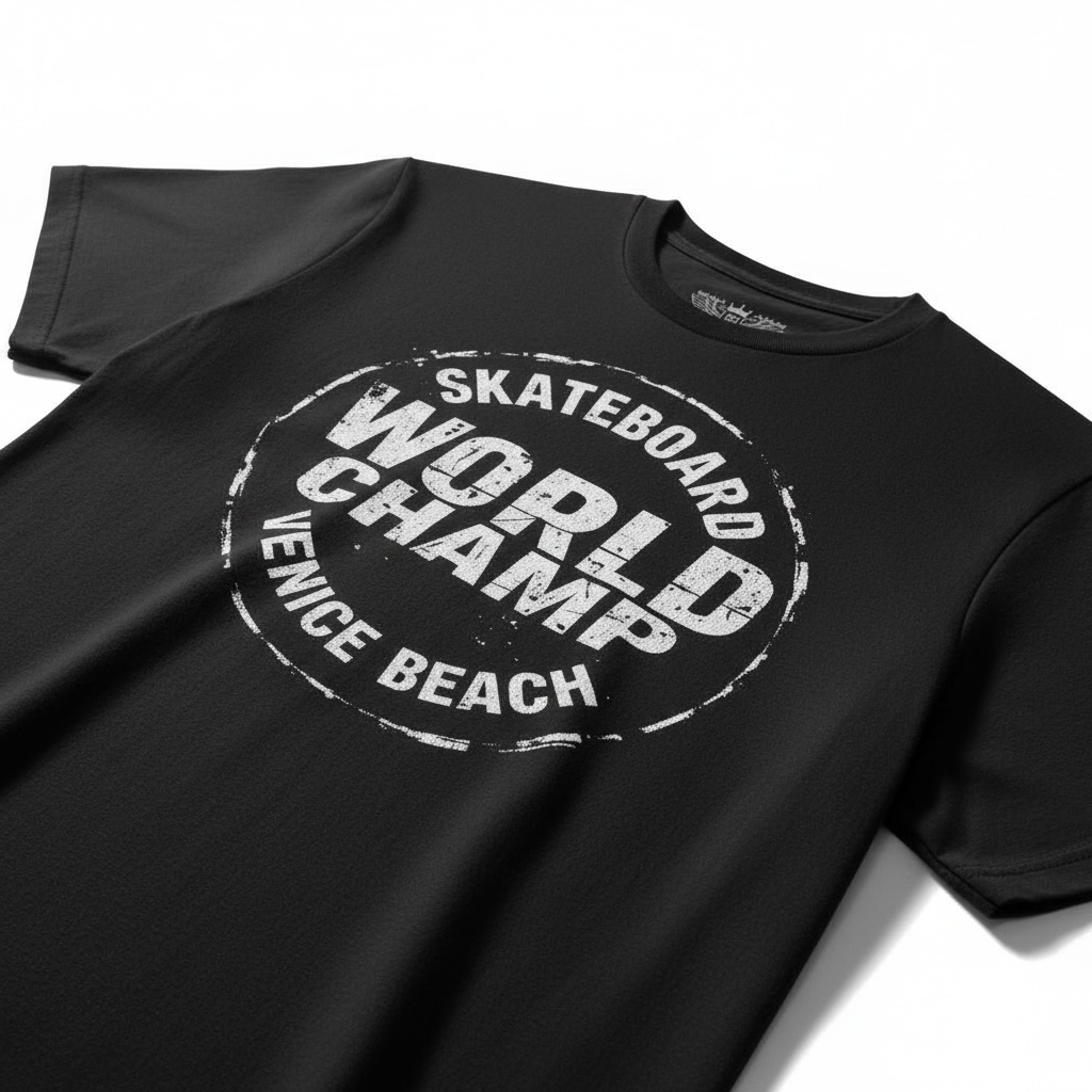 World Champ Skateboard Tee – 100% Combed Ringspun Cotton
