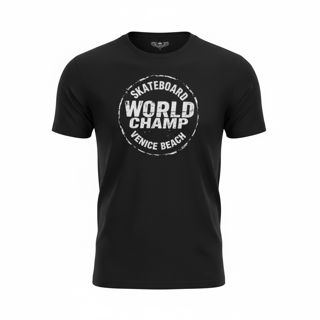 World Champ Skateboard Tee – 100% Combed Ringspun Cotton