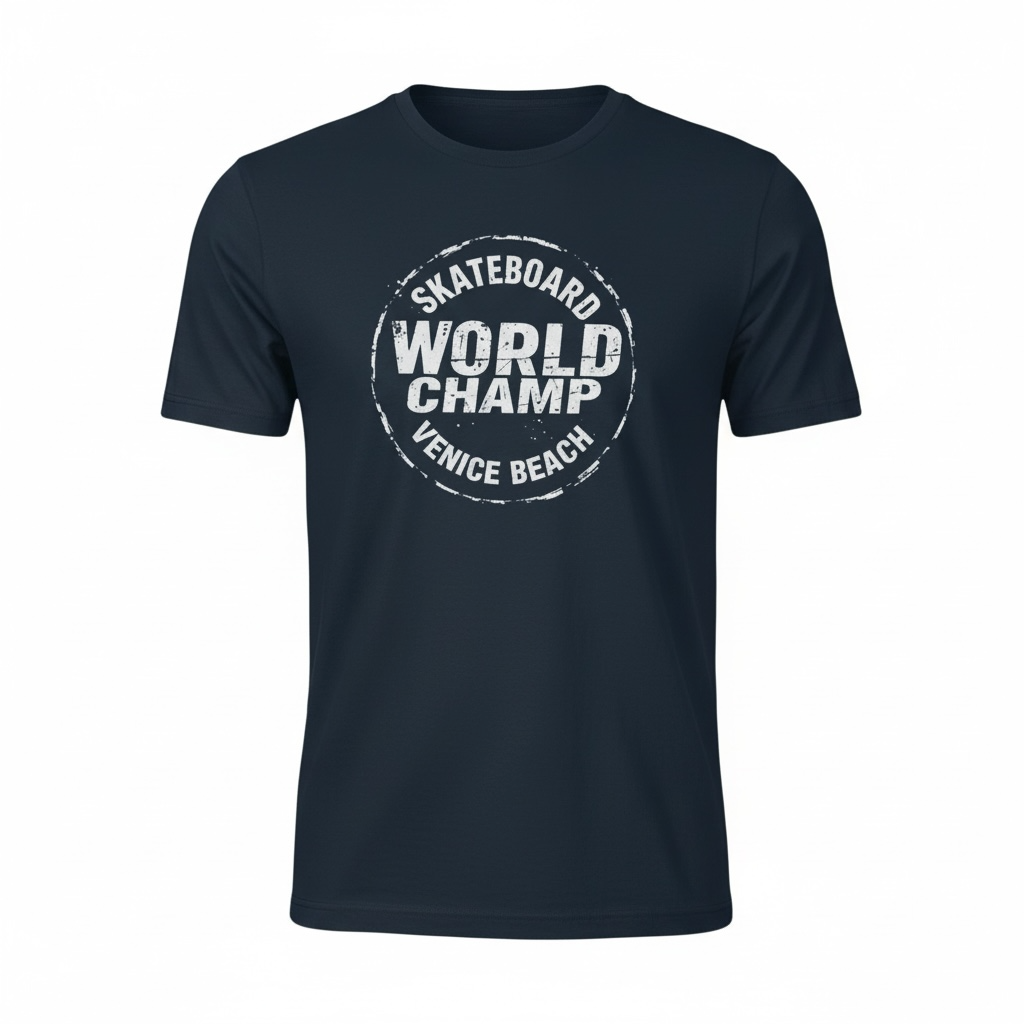 World Champ Skateboard Tee – 100% Combed Ringspun Cotton