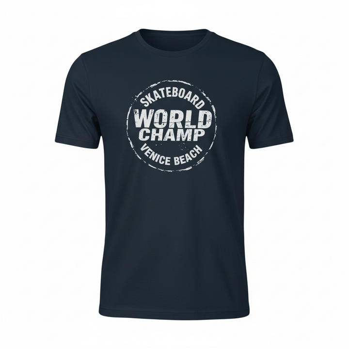 World Champ Skateboard Tee – 100% Combed Ringspun Cotton