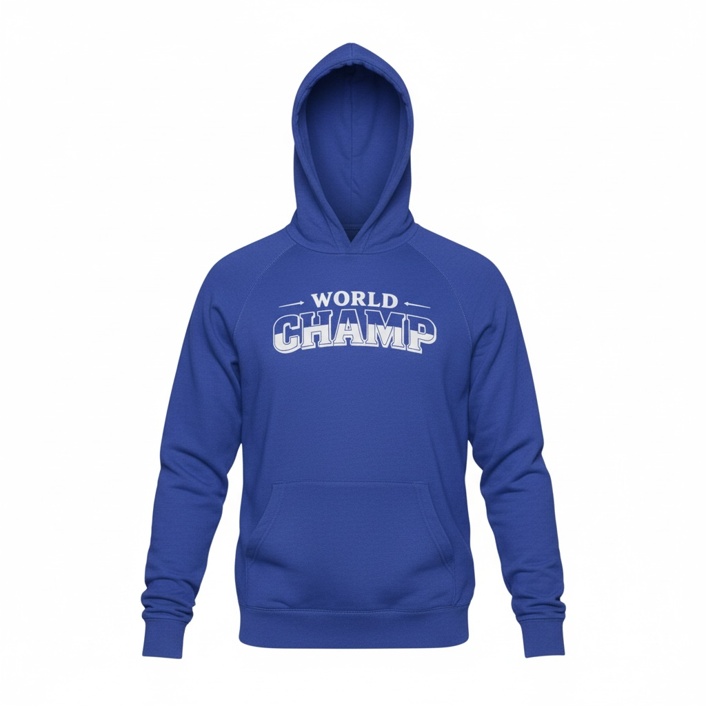 World Champ Men's Long Sleeve Lightweight Tee Hoodie