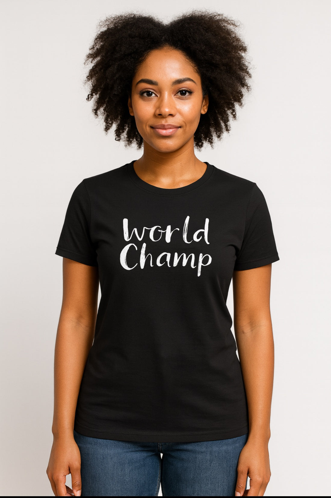 World Champ Women's Tee 100% Combed Ring-Spun Cotton