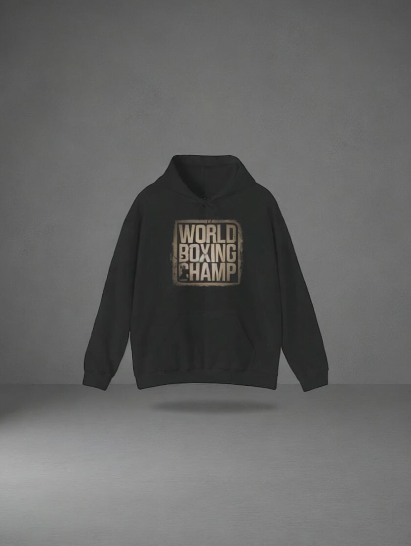 World Champ Boxing Hoodie – 50/50 Cotton-Poly | Medium Fleece Warmth & Durability